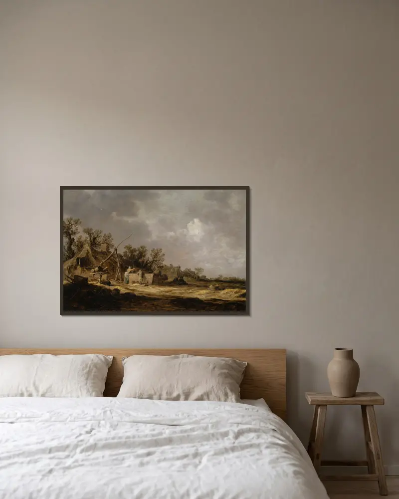 Farmy, Jan van Goyen w ramie na ścianie