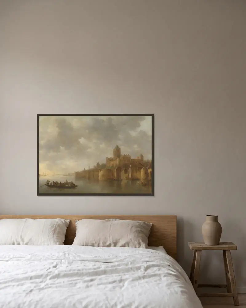 The Valkhof in Nijmegen av Jan van Goyen inramad på en vägg