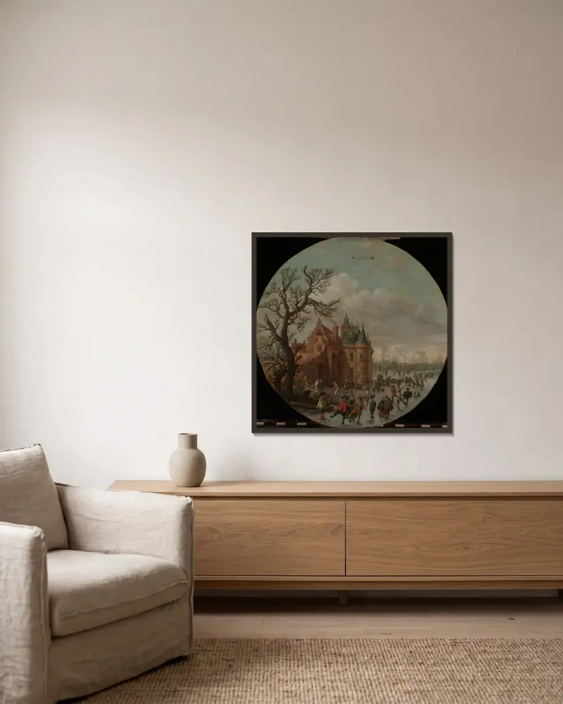 Zima, Jan van Goyen v rámu na stěně