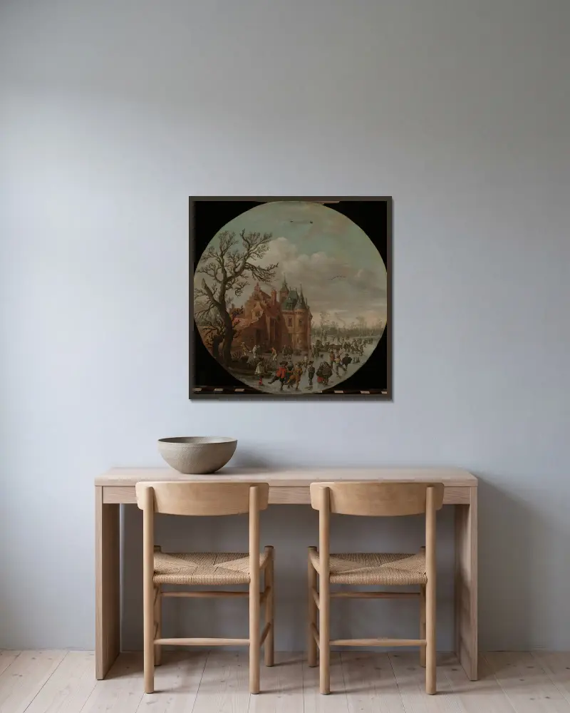 Zima, Jan van Goyen v rámu na stěně