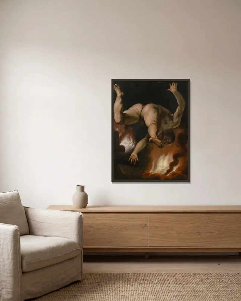 Upadek Ikiona, Cornelis Cornelisz Van Haarlem w ramie na ścianie