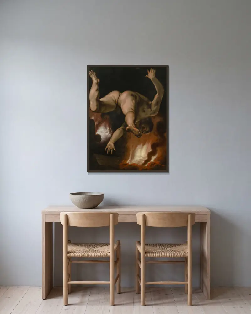 Upadek Ikiona, Cornelis Cornelisz Van Haarlem w ramie na ścianie