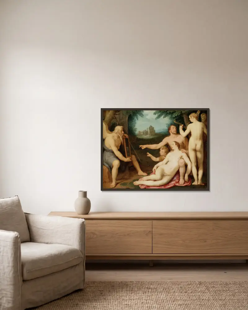 Zwierciadło czasu, Cornelis Cornelisz Van Haarlem w ramie na ścianie