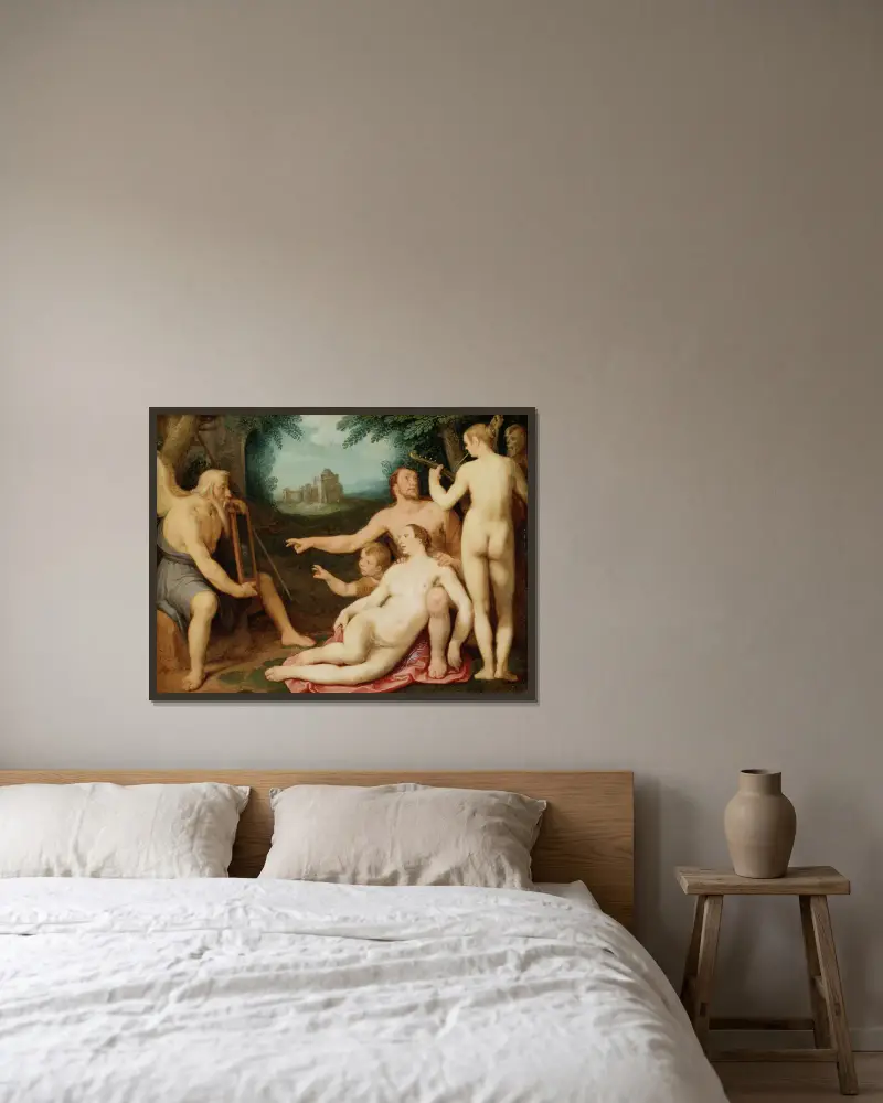 Zwierciadło czasu, Cornelis Cornelisz Van Haarlem w ramie na ścianie