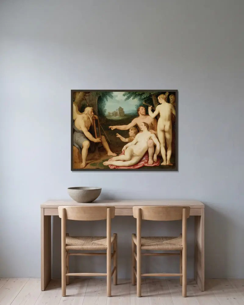 Zwierciadło czasu, Cornelis Cornelisz Van Haarlem w ramie na ścianie