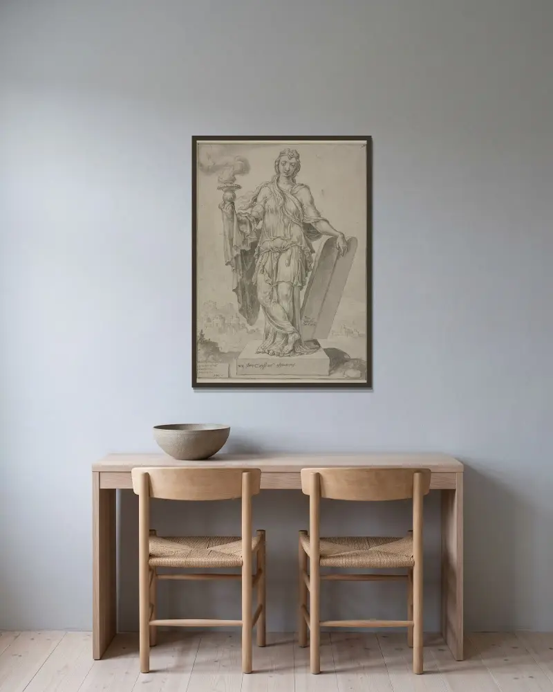 Fides av Maarten Van Heemskerck inramad på en vägg