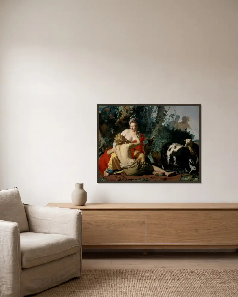 Granida i Daifilo, Gerard van Honthorst w ramie na ścianie