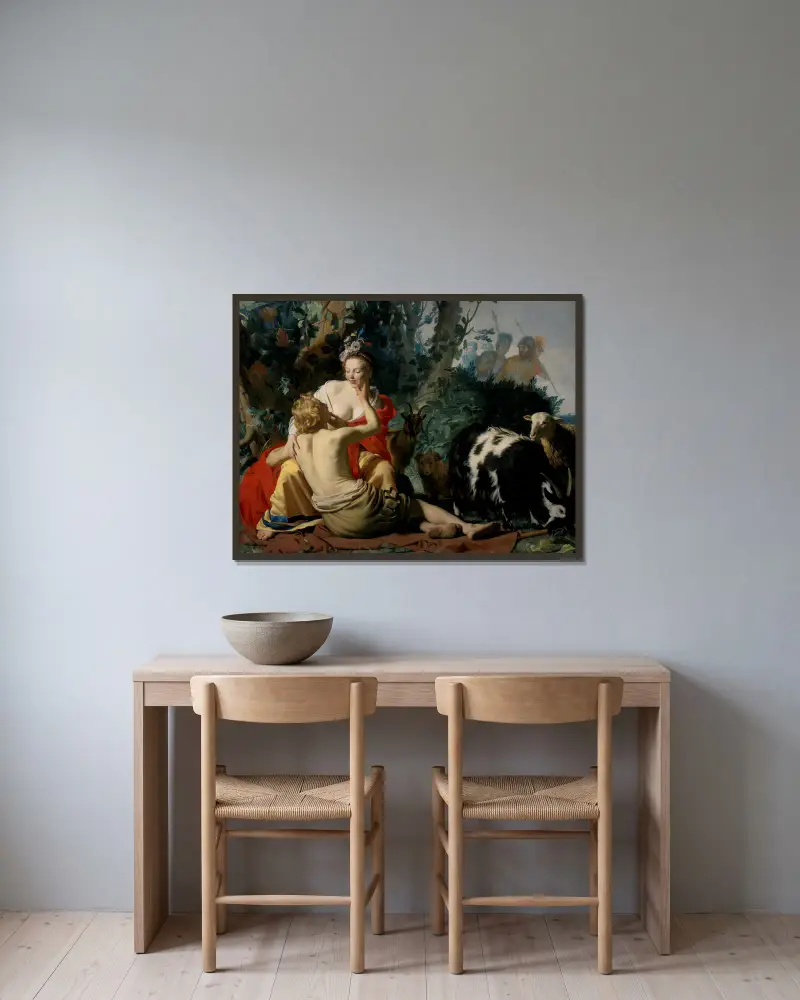 Granida i Daifilo, Gerard van Honthorst w ramie na ścianie