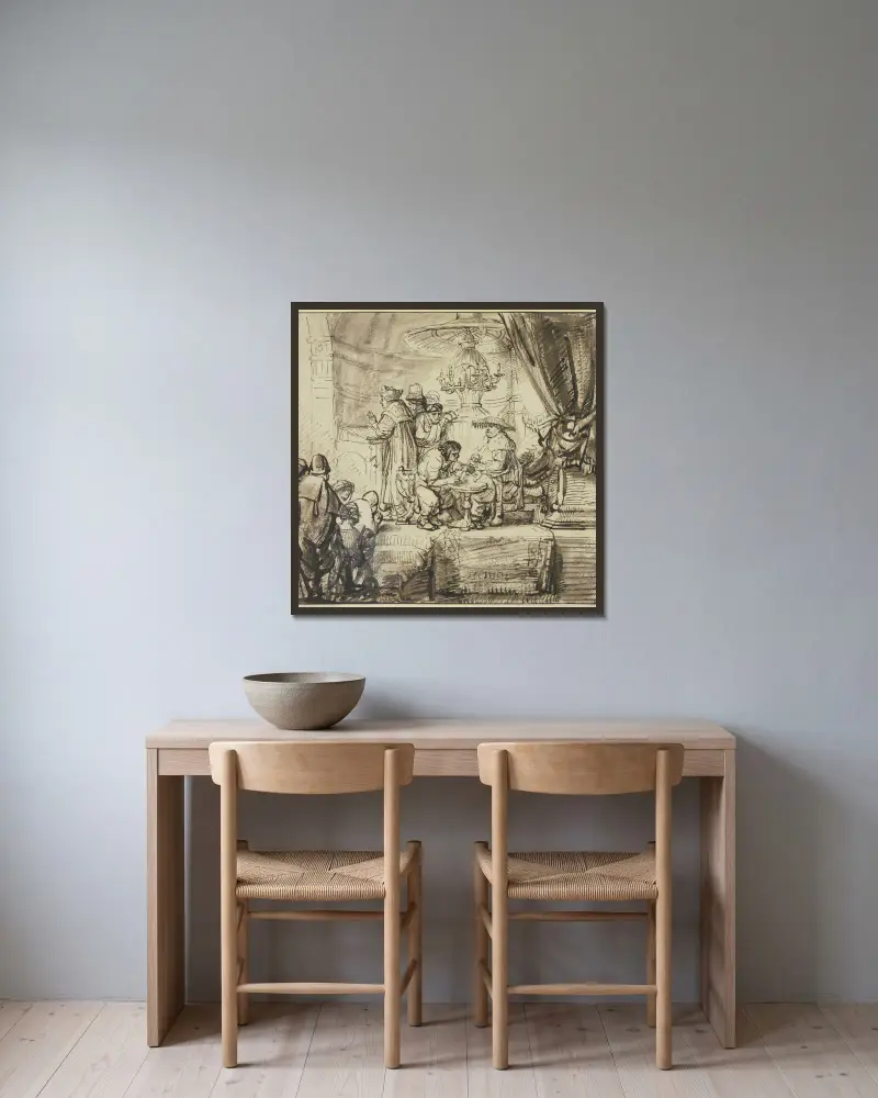 Kristi omskärelse av Samuel van Hoogstraten inramad på en vägg