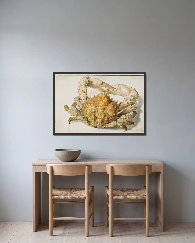Krab, Jan van Huysum w ramie na ścianie