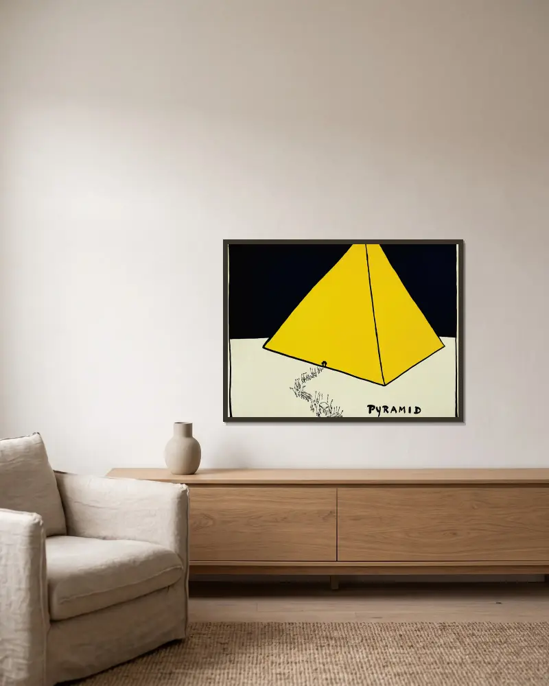 Pyramid av Hendrik Willem Van Loon inramad på en vägg