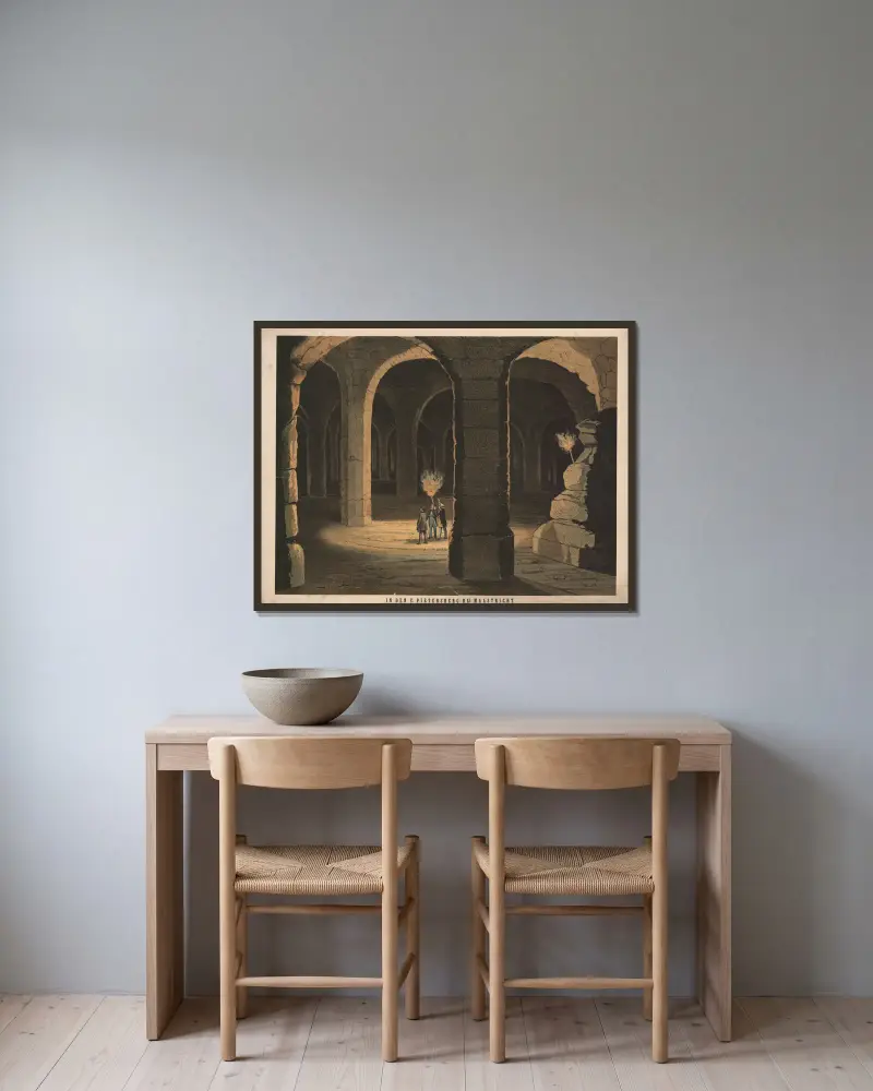 I St. Pietersberg vid Maastricht av Hendrik Jan van Lummel inramad på en vägg