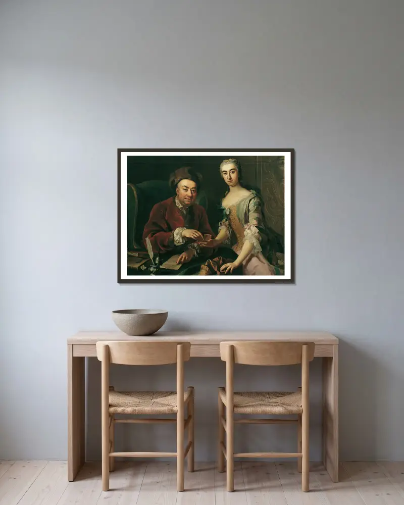 Doppelbildnis von Martin van Meytens gerahmt an einer Wand