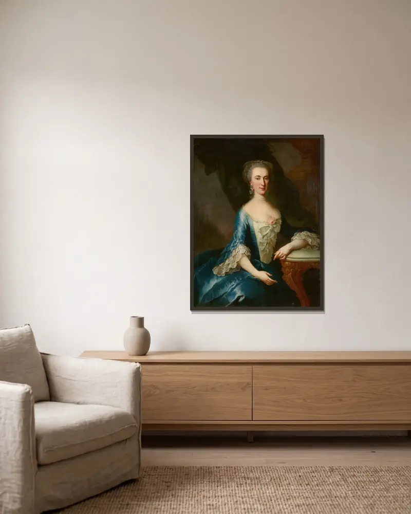 Frau N. Ruard (geb. Cappellari) von Martin van Meytens gerahmt an einer Wand