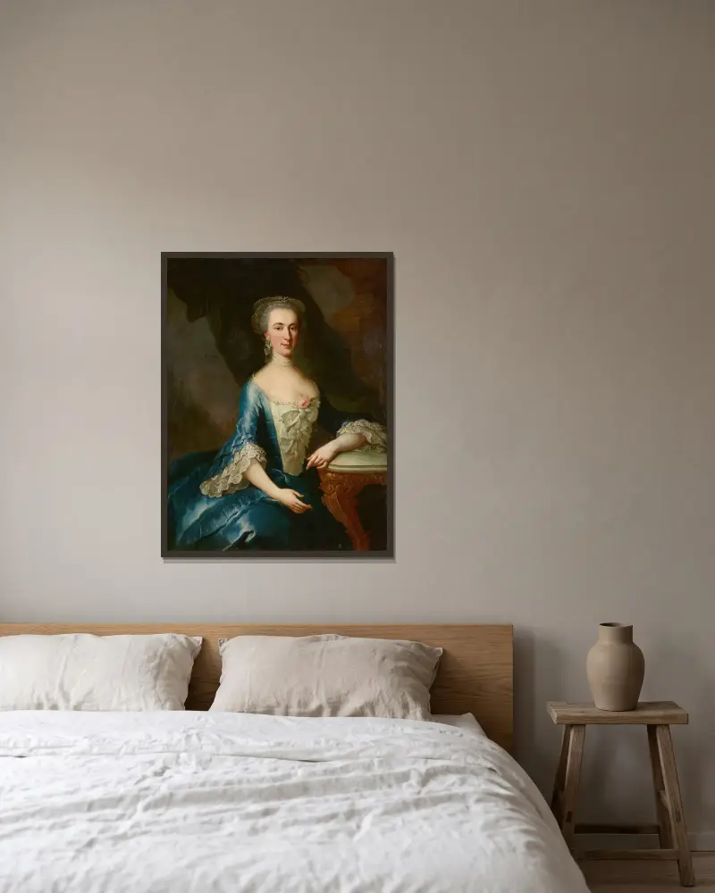 Frau N. Ruard (geb. Cappellari) von Martin van Meytens gerahmt an einer Wand