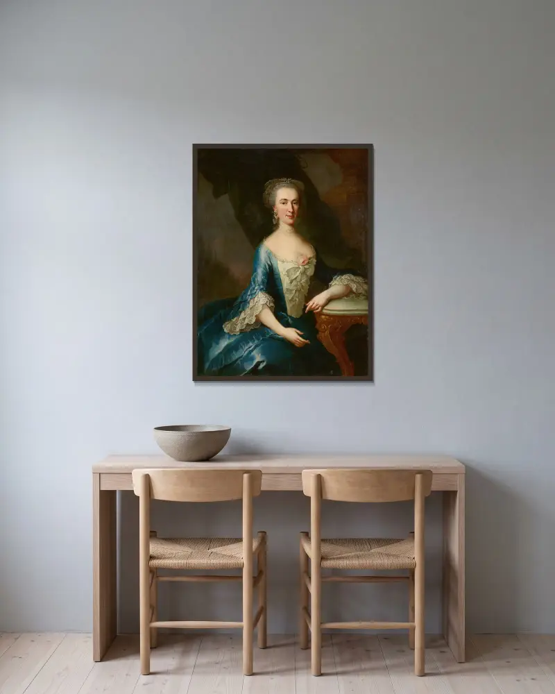 Frau N. Ruard (geb. Cappellari) von Martin van Meytens gerahmt an einer Wand