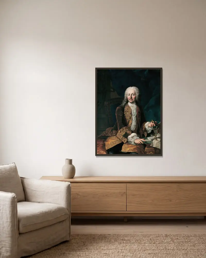Johann Christoph Freiherr von Bartenstein von Martin van Meytens gerahmt an einer Wand