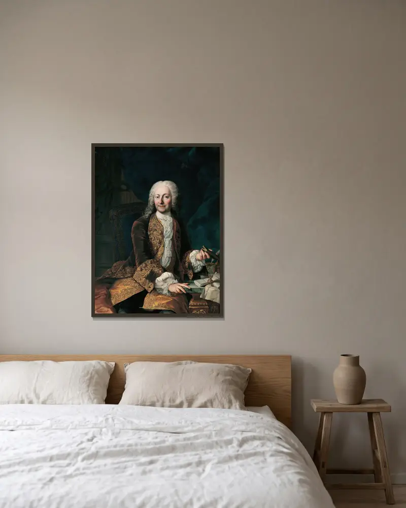 Johann Christoph Freiherr von Bartenstein von Martin van Meytens gerahmt an einer Wand