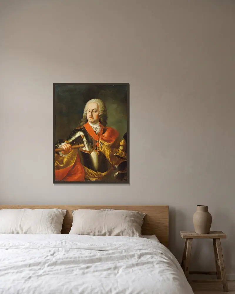 Kejsar Frans I Stefan av Lothringen, 1750 av Martin van Meytens inramad på en vägg