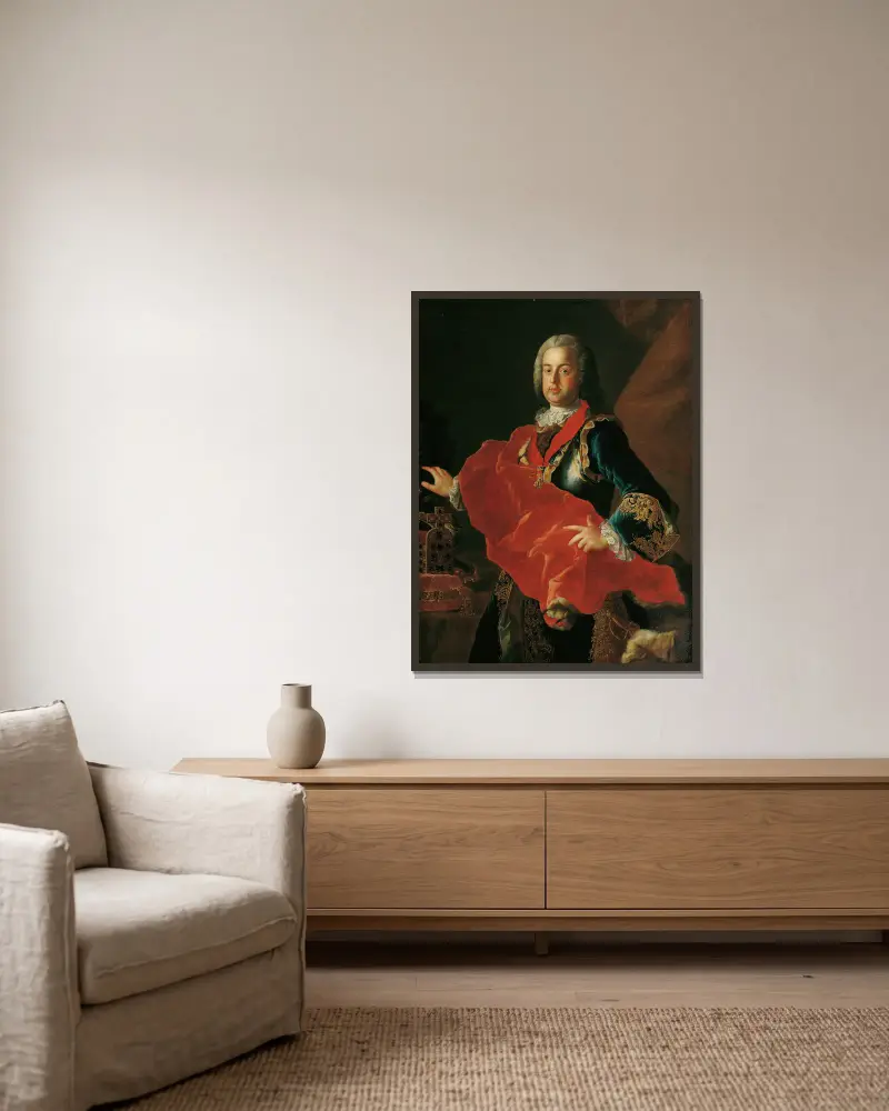Cesarz Franciszek I Stefan Lotaryński, 1745, Martin van Meytens w ramie na ścianie