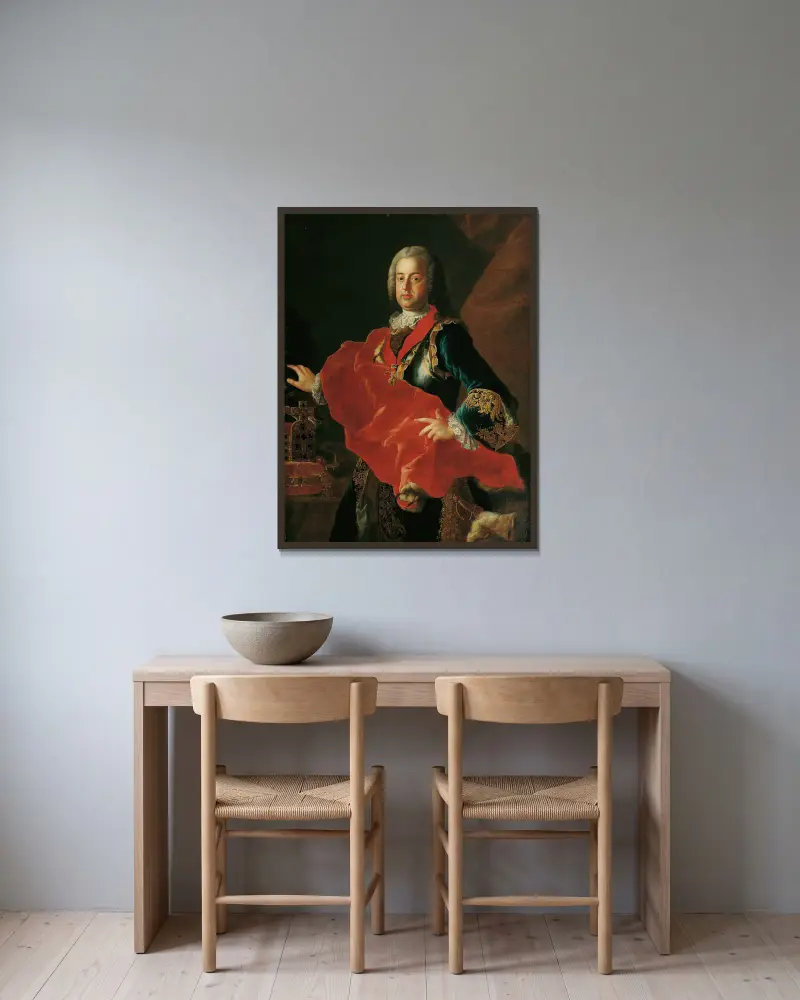 Cesarz Franciszek I Stefan Lotaryński, 1745, Martin van Meytens w ramie na ścianie