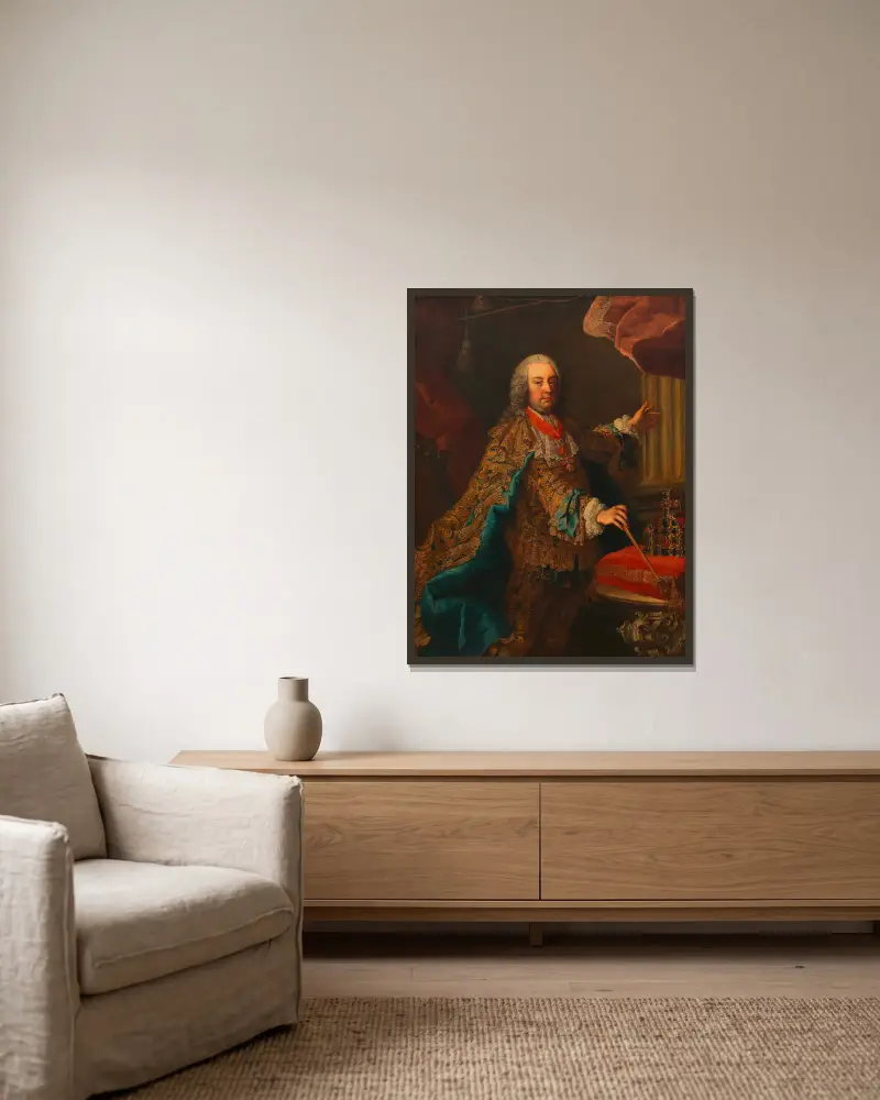 Kaiser Franz I. Stephan von Lothringen, 1740 von Martin van Meytens gerahmt an einer Wand