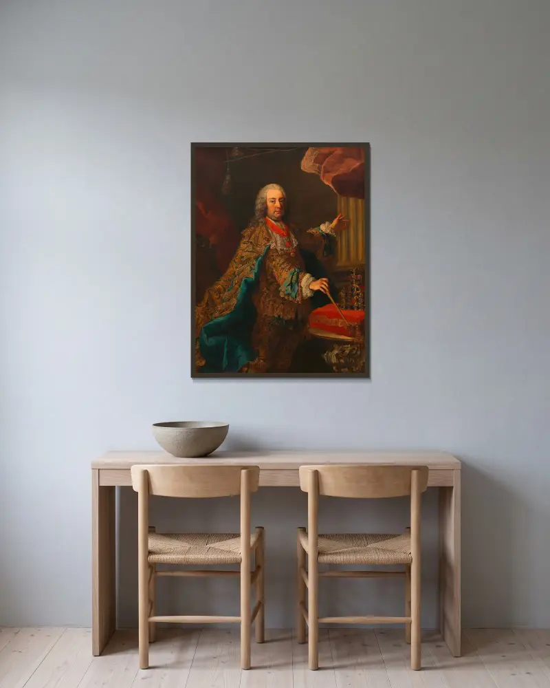 Kaiser Franz I. Stephan von Lothringen, 1740 von Martin van Meytens gerahmt an einer Wand