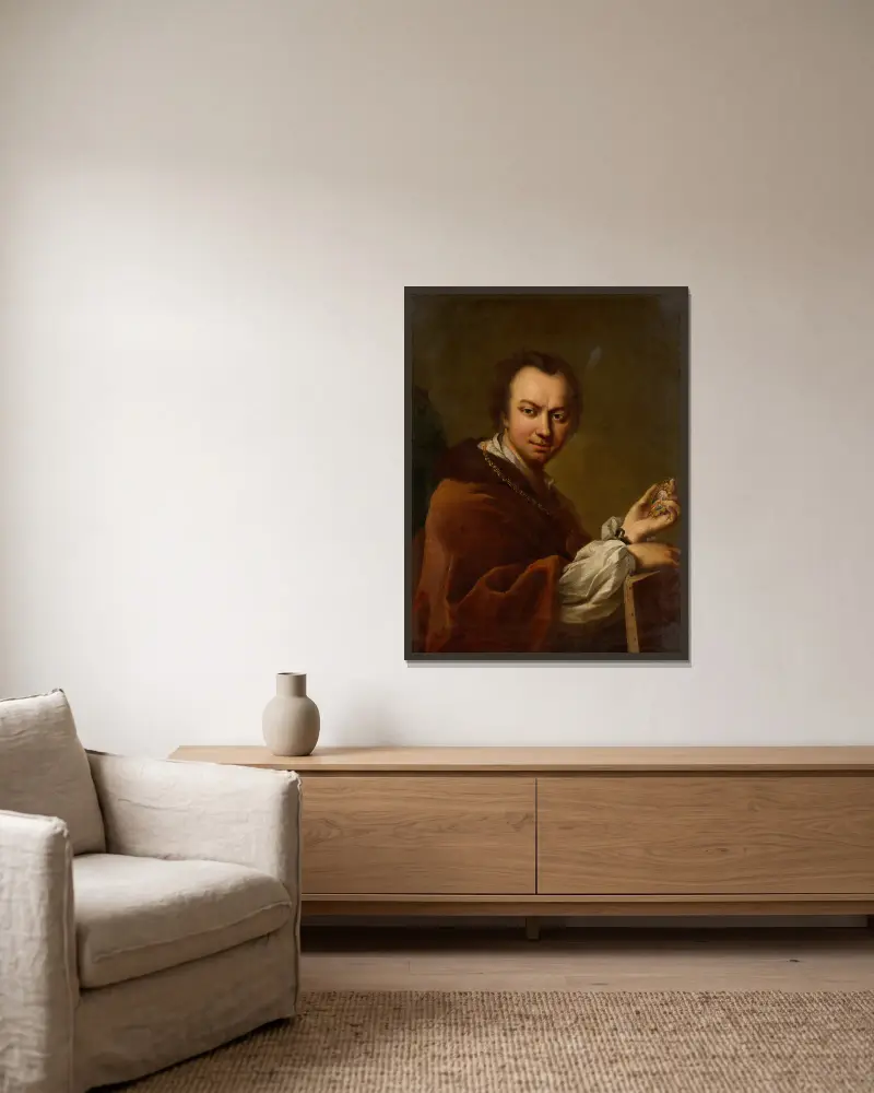Selbstbildnis von Martin van Meytens gerahmt an einer Wand