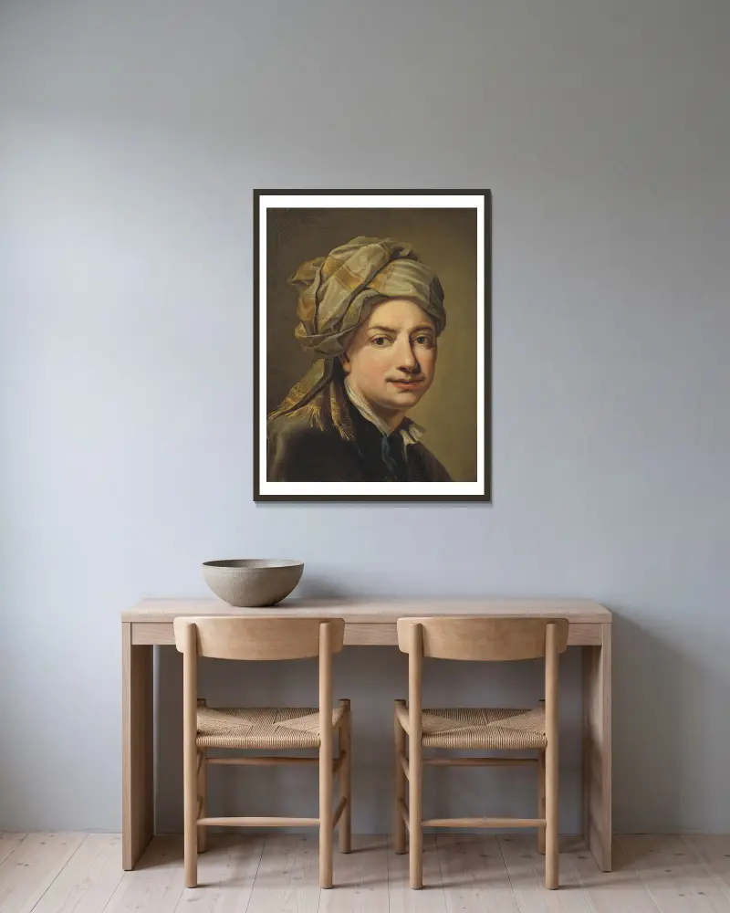 Selbstporträt – Nr. 2 von Martin van Meytens gerahmt an einer Wand