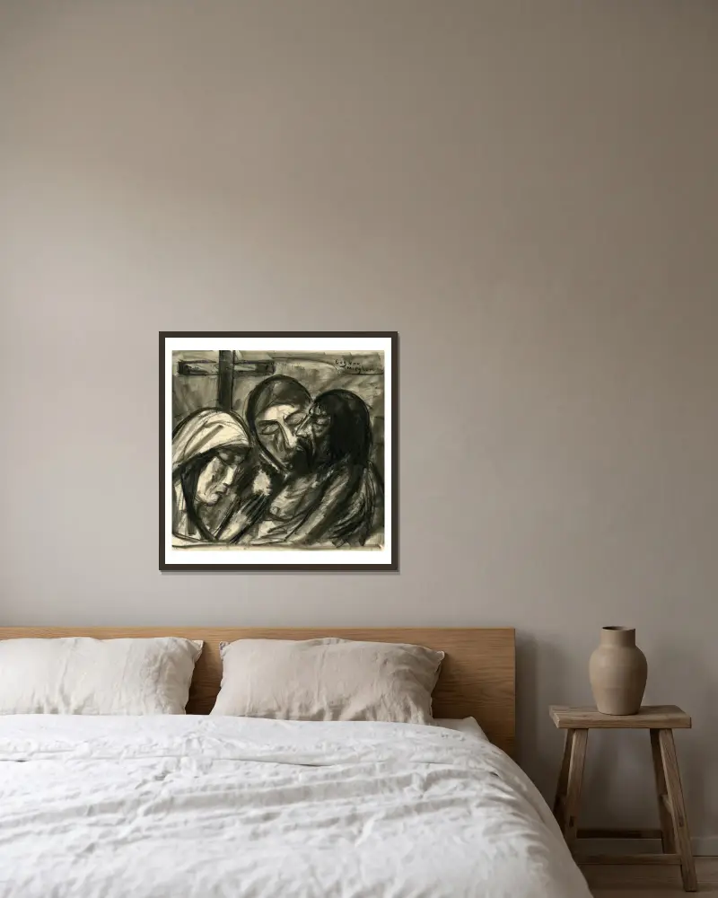 Christus – Nr. 3 von Eugeen Van Mieghem gerahmt an einer Wand