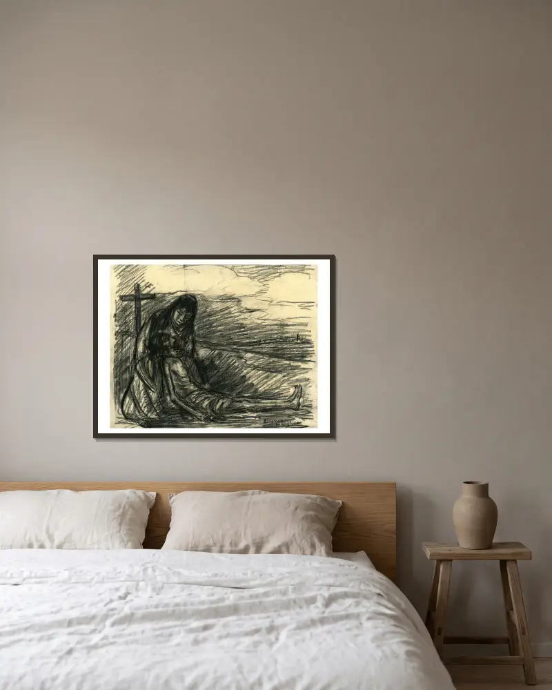 Christus – Nr. 5 von Eugeen Van Mieghem gerahmt an einer Wand
