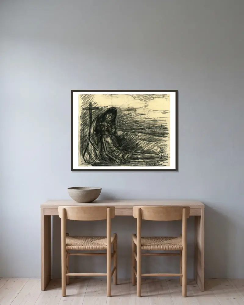 Christus – Nr. 5 von Eugeen Van Mieghem gerahmt an einer Wand
