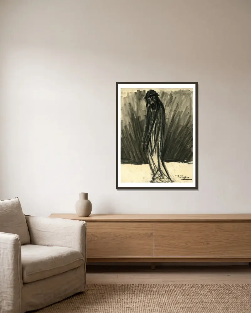 Christus – Nr. 1 von Eugeen Van Mieghem gerahmt an einer Wand