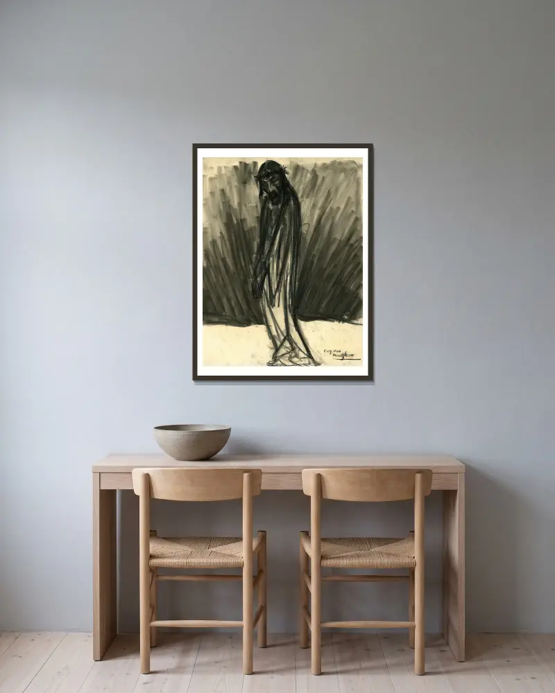 Christus – Nr. 1 von Eugeen Van Mieghem gerahmt an einer Wand