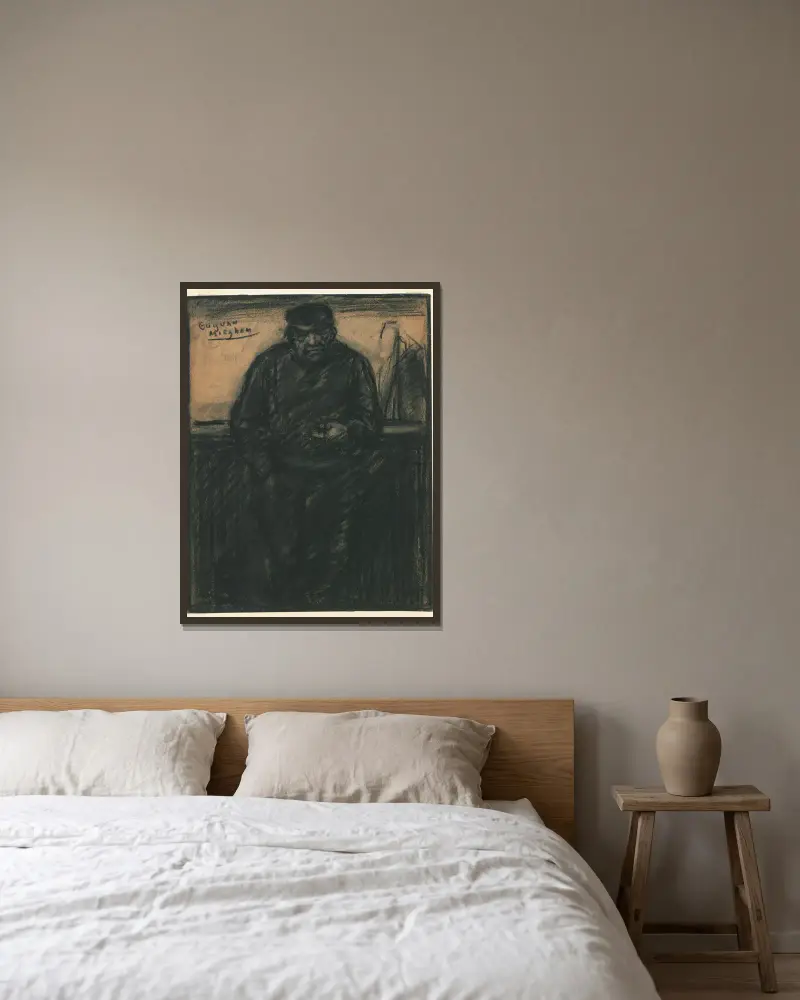 Odpočívající dokr, Eugeen Van Mieghem v rámu na stěně
