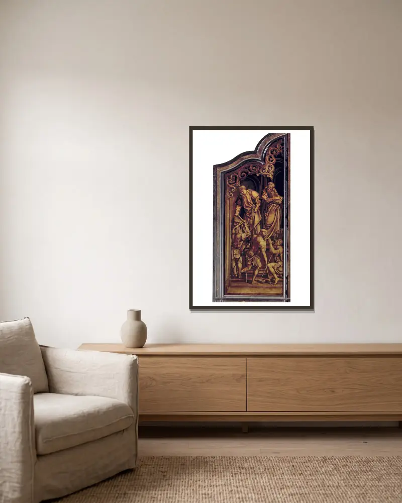 Saint Martin and Saint Mark av Bernard van Orley inramad på en vägg