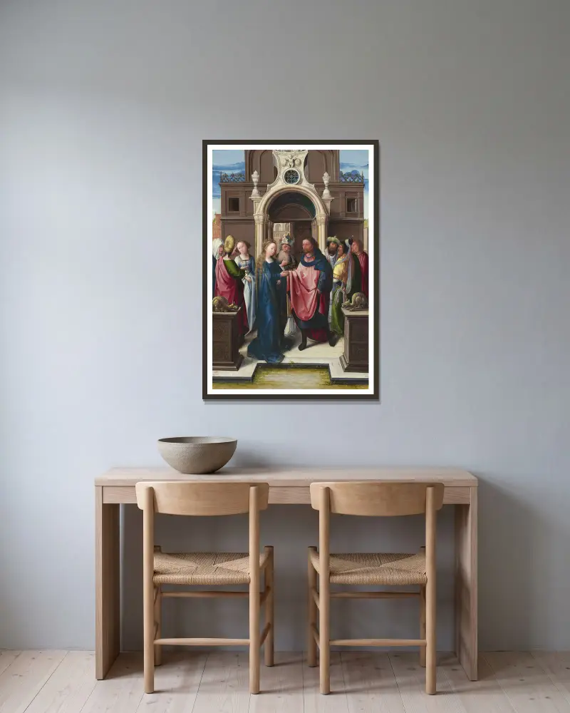 Zasnoubení Panny Marie, Bernard van Orley v rámu na stěně