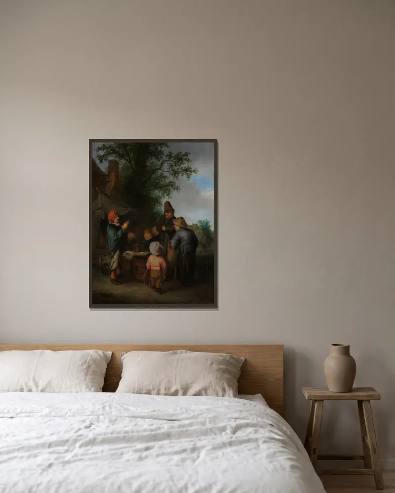 Znachor, Adriaen van Ostade w ramie na ścianie