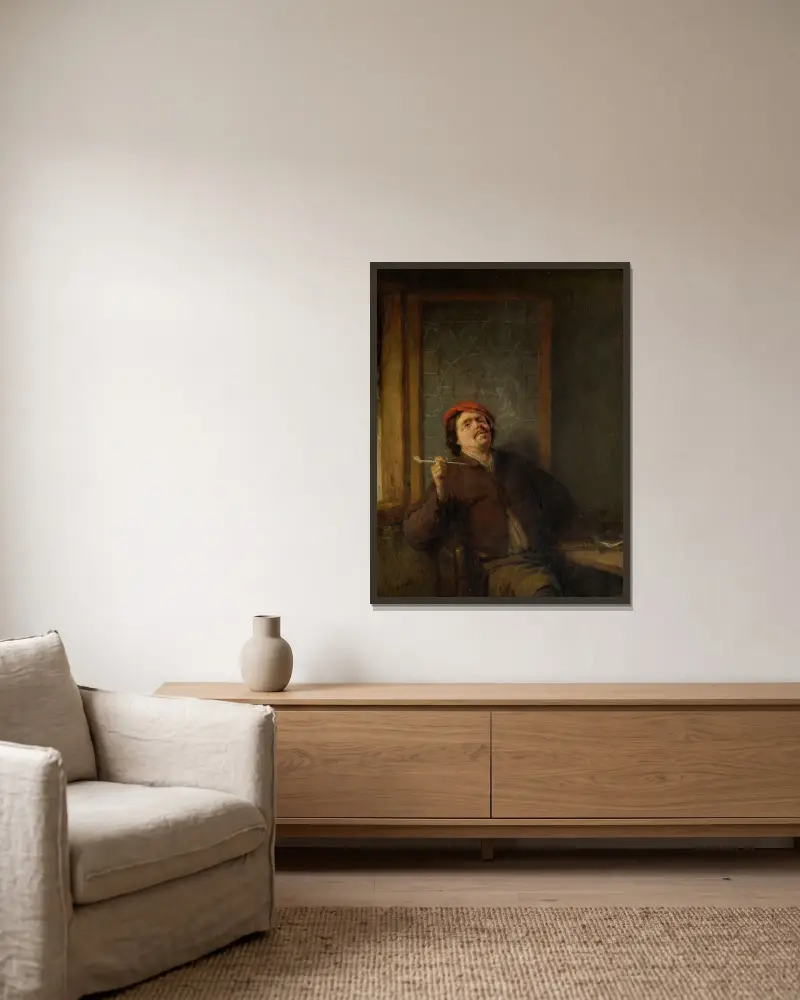 Palacz, Adriaen van Ostade w ramie na ścianie