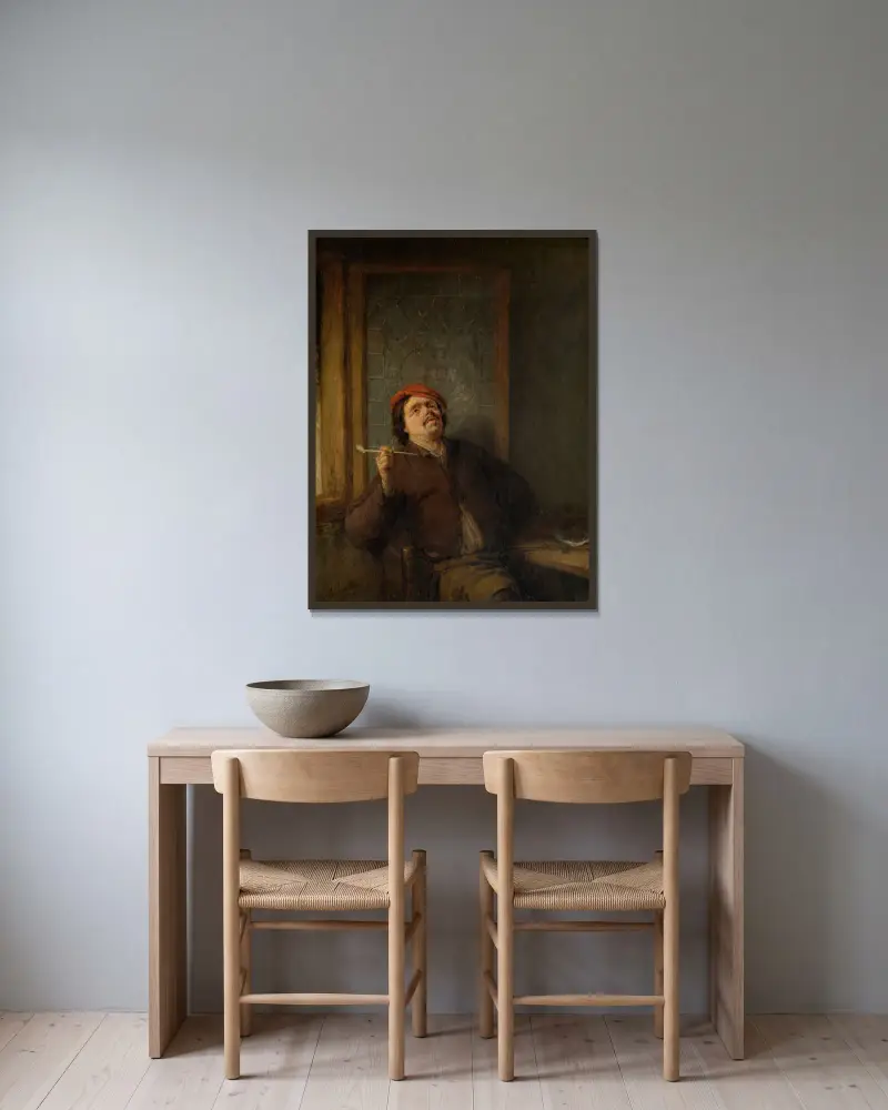 Palacz, Adriaen van Ostade w ramie na ścianie