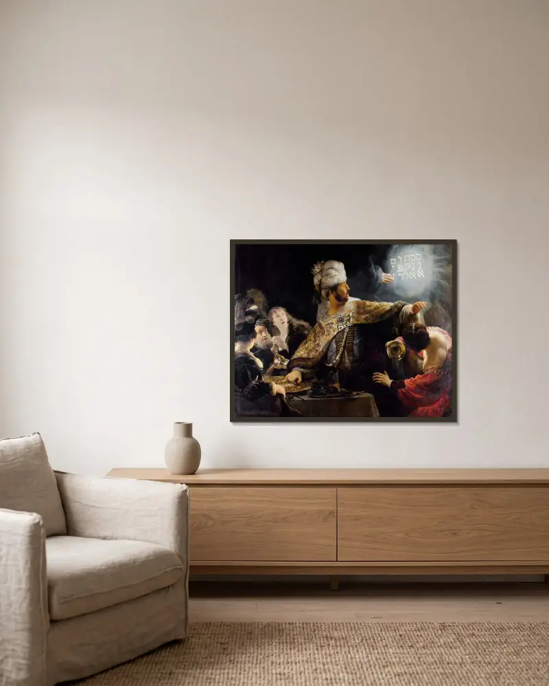 Belshazzar’s feast (from 1634 until 1639), Rembrandt van Rijn w ramie na ścianie
