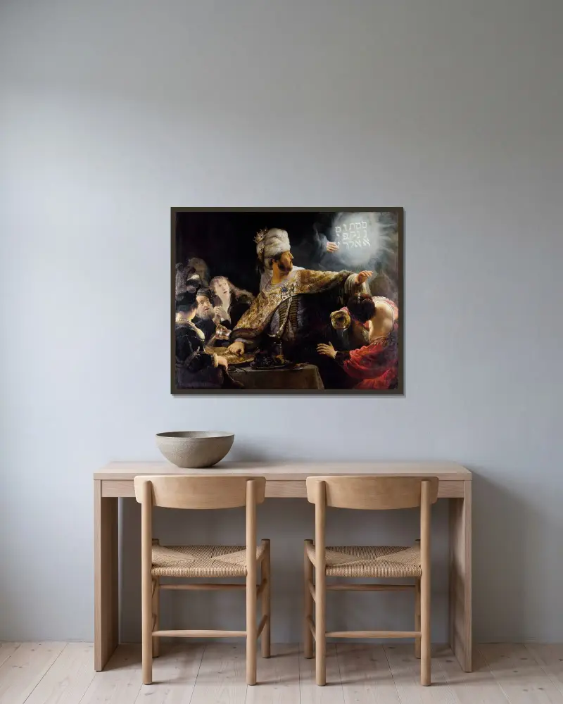 Belshazzar’s feast (from 1634 until 1639), Rembrandt van Rijn w ramie na ścianie