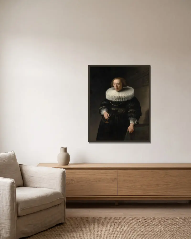 Portret kobiety, 1632, Rembrandt van Rijn w ramie na ścianie