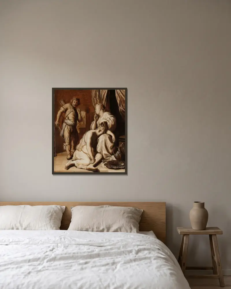 Samson a Dalila, Rembrandt van Rijn v rámu na stěně