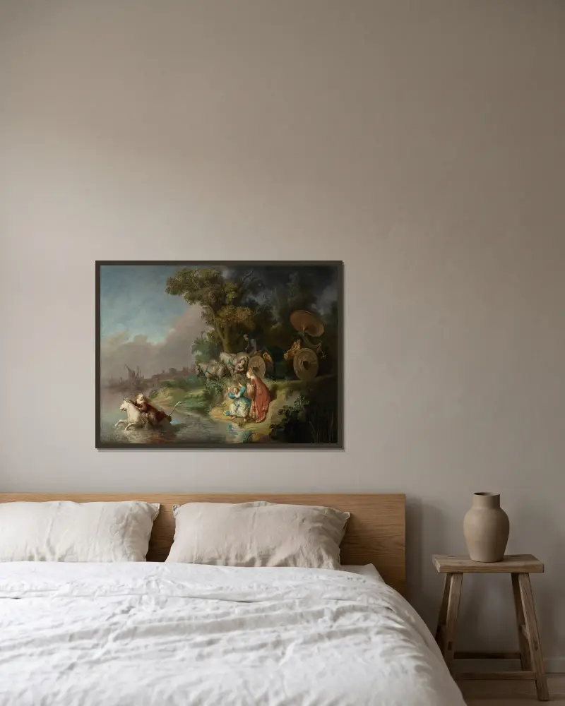 The Abduction of Europa av Rembrandt van Rijn inramad på en vägg
