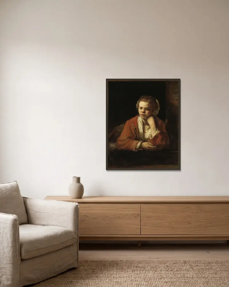 Służąca, Rembrandt van Rijn w ramie na ścianie