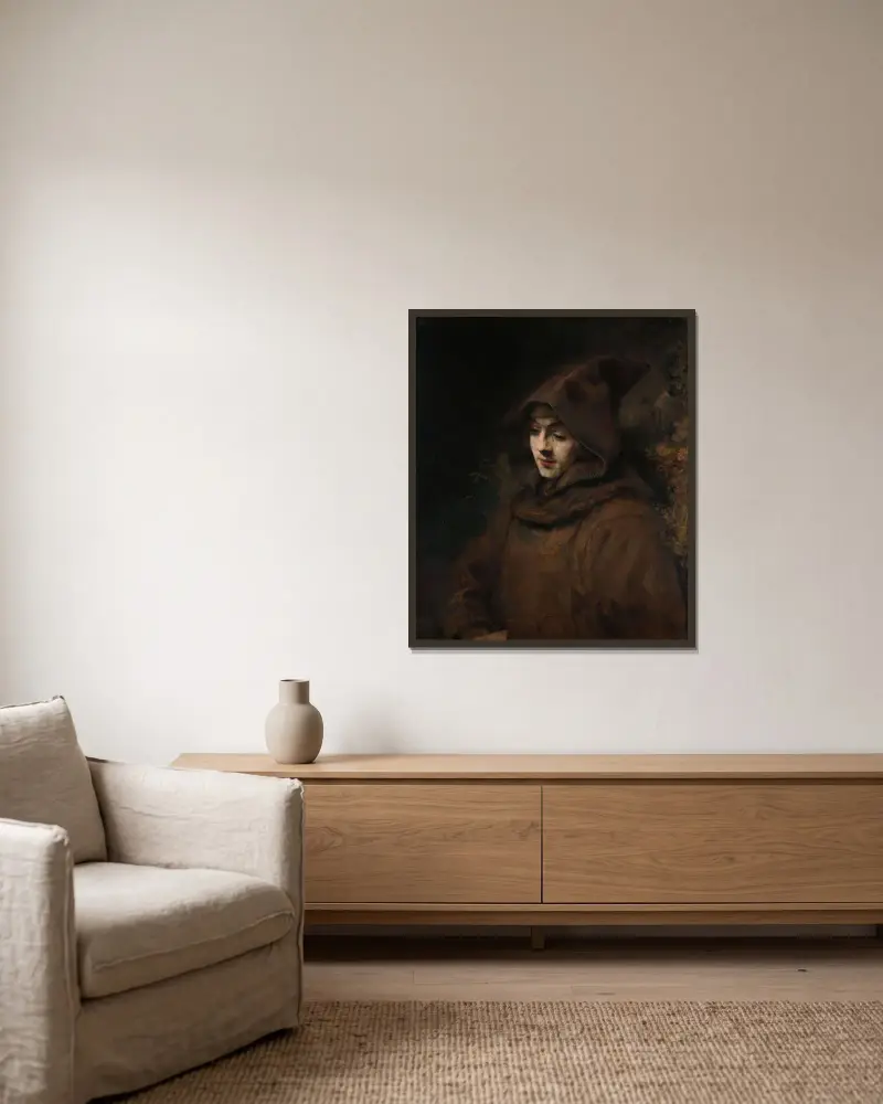 Titus in a Monk’s Habit, Rembrandt van Rijn w ramie na ścianie