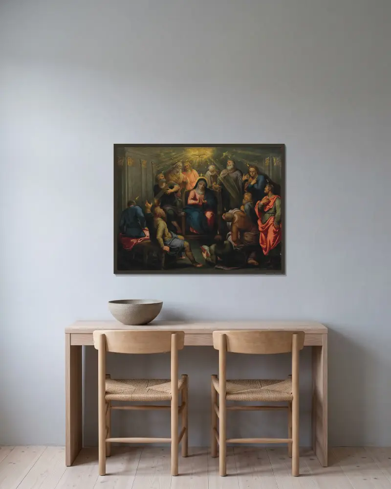 Zesłanie Ducha Świętego, Otto van Veen w ramie na ścianie