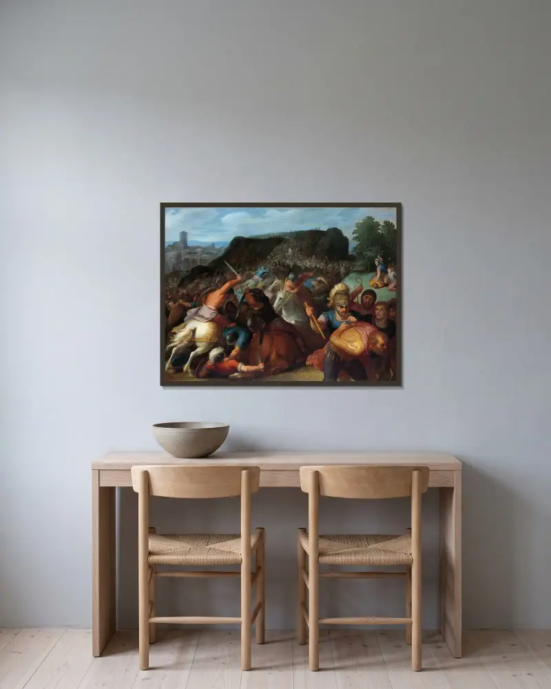 Valentinus gefangen genommen von Otto van Veen gerahmt an einer Wand