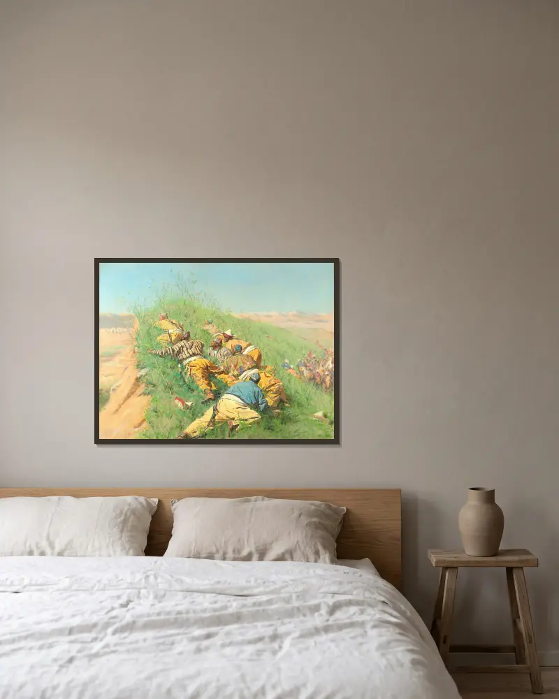 Na výzvědách, Vasily Vereshchagin v rámu na stěně